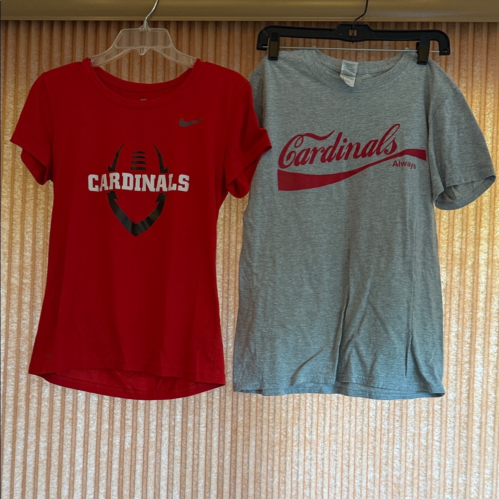Nike Red and Gilden Gray Cardinals Women’s Shirts